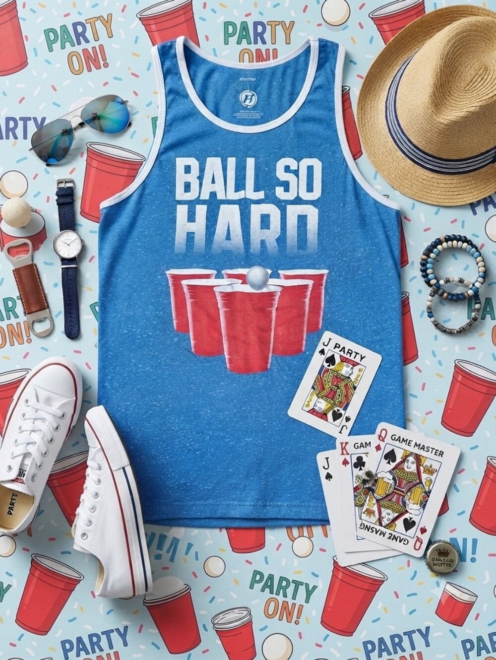 Men's Graphic Beer Pong Tank